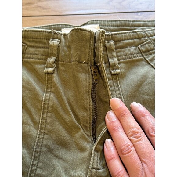 Anthropologie Women  Austen Embroidered Green Floral Cargo Skinny Pants Size 26 - Picture 9 of 16